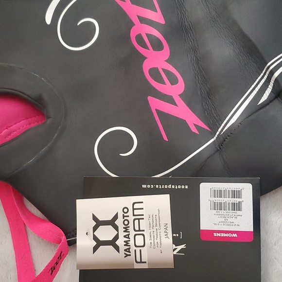 NEW Zoot Womans W Z Force 1.0 SL Triathlon Wetsuit Sleeveless Black/Beet… - Picture 10 of 16